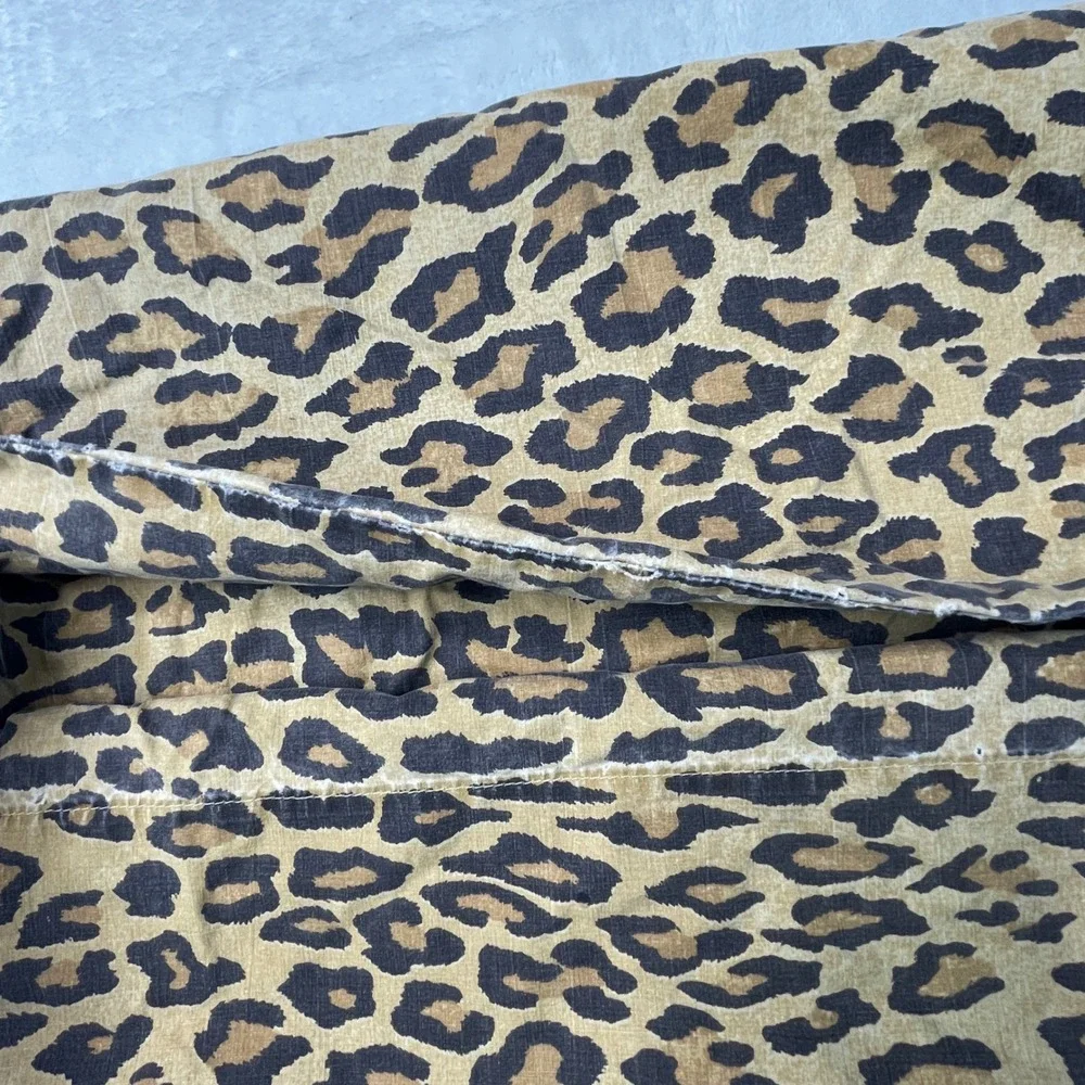 Vtg Ralph Lauren King Pillowcase Leopard Animal Print Cotton Made in USA Damages